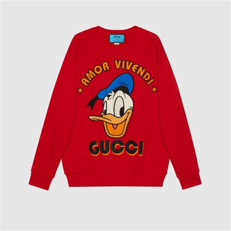 gucci donald duck sweatshirt|mickey mouse in gucci.